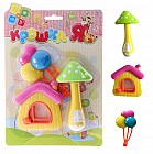 Набор погремушек «Домик, грибочек, шарики»