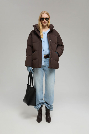 Стеганый пуховик женский