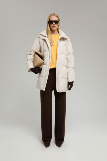 Удлиненный пуховик женский