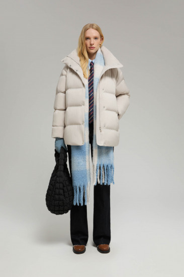 Удлиненный пуховик женский