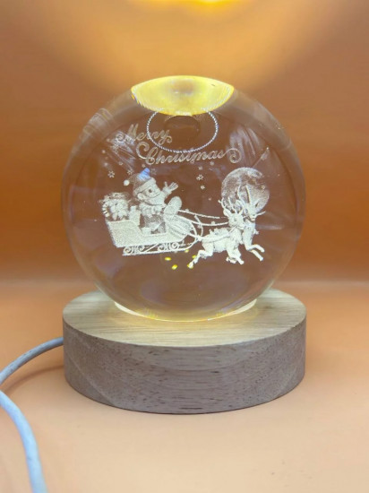 Светильник декоративный «Санта на санях»