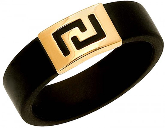 Кольцо из каучука с золотом