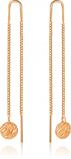 Серьги-цепочки из серебра