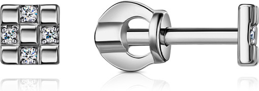 Серьги-пусеты из серебра