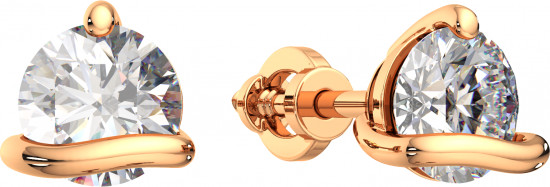 Серьги-пусеты из золота