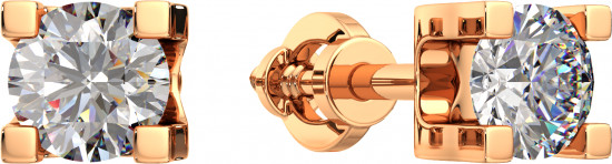 Серьги-пусеты из золота