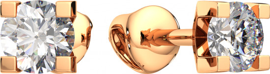 Серьги-пусеты из золота