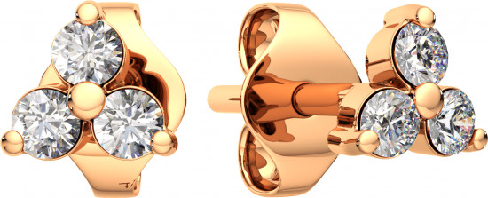 Серьги-пусеты из золота