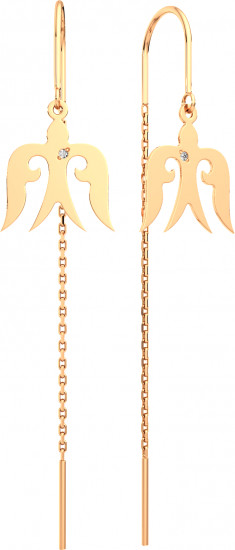 Серьги-цепочки из золота