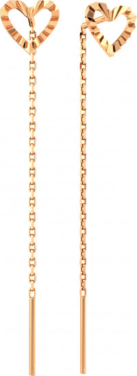 Серьги-цепочки из золота