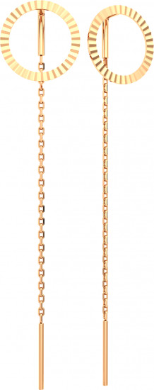 Серьги-цепочки из золота