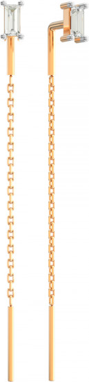 Серьги-цепочки из золота