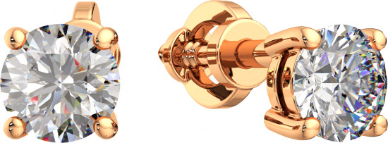 Серьги-пусеты из золота