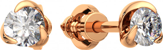 Серьги-пусеты из золота