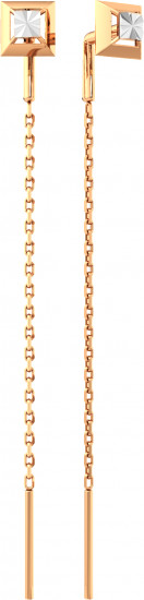 Серьги-цепочки из золота