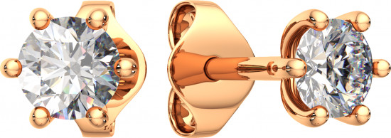 Серьги-пусеты из золота