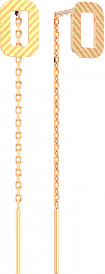 Серьги-цепочки из золота