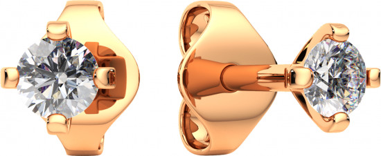 Серьги-пусеты из золота