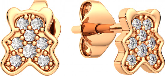 Серьги-пусеты из золота