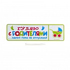 Номер на коляску «Гуляю с родителями, одних пока не отпускаю»