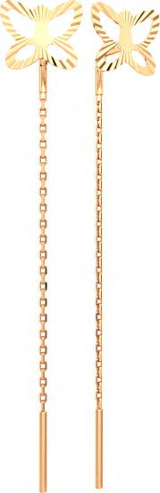 Серьги-цепочки из золота