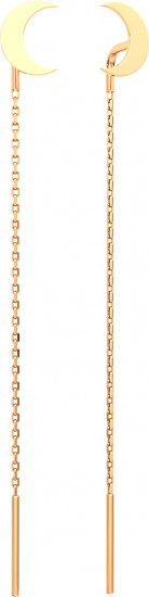 Серьги-цепочки из золота