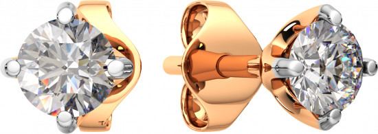 Серьги-пусеты из золота