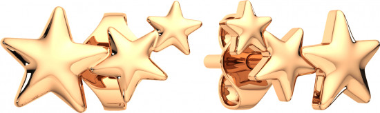 Серьги-пусеты из золота