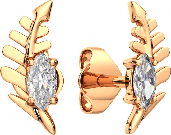 Серьги-пусеты из золота