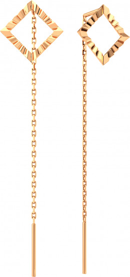 Серьги-цепочки из золота