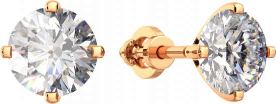 Серьги-пусеты из золота