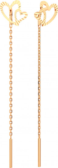 Серьги-цепочки из золота