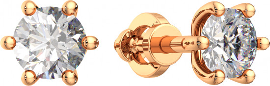 Серьги-пусеты из золота