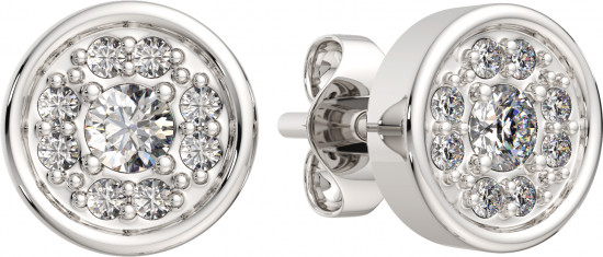 Серьги-пусеты из серебра