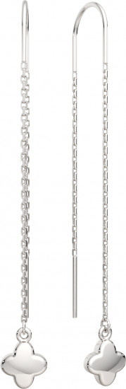 Серьги-цепочки из серебра