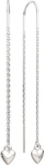 Серьги-цепочки из серебра