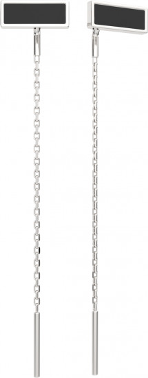 Серьги-цепочки из серебра