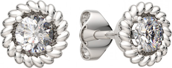 Серьги-пусеты из серебра