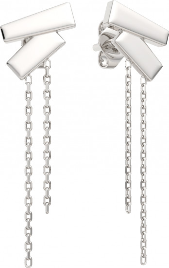 Серьги-цепочки из серебра