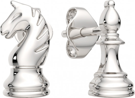 Серьги-пусеты из серебра