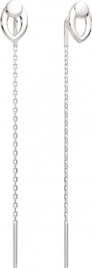 Серьги-цепочки из серебра