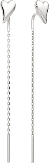 Серьги-цепочки из серебра