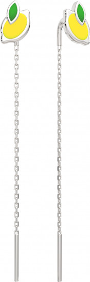 Серьги-цепочки из серебра