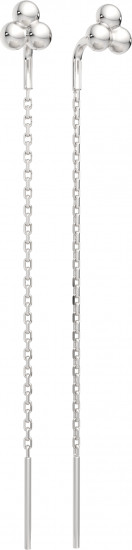 Серьги-цепочки из серебра