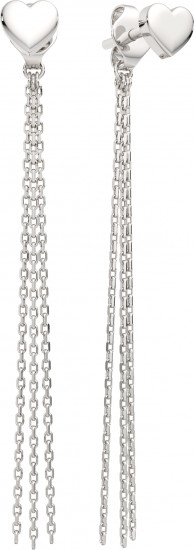 Серьги-цепочки из серебра