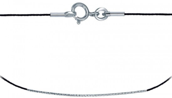 Шнурок-колье со вставкой из серебра