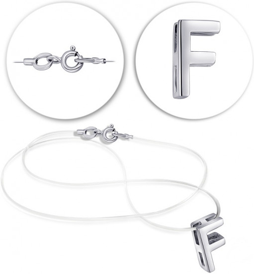 Колье на леске из серебра