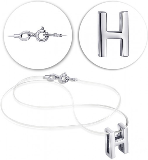 Колье на леске из серебра