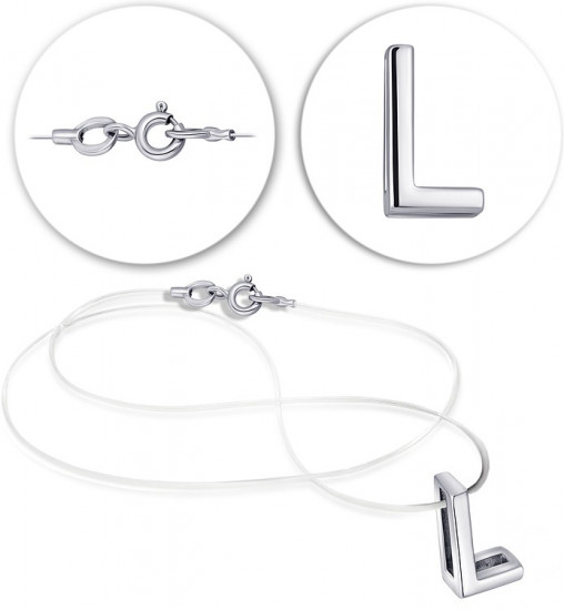 Колье на леске из серебра