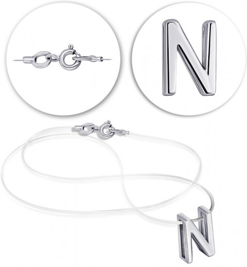 Колье на леске из серебра